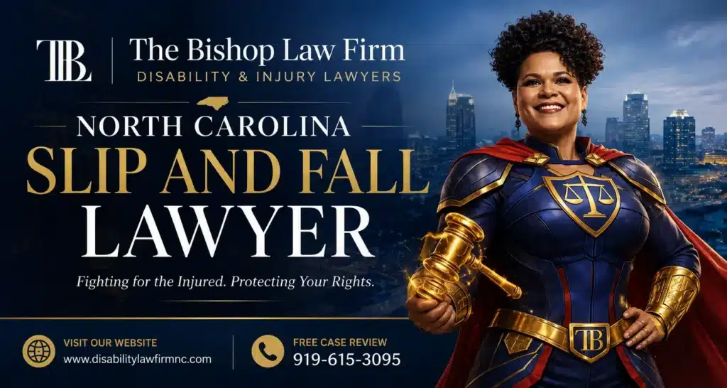 North Carolina slip and fall lawyer Kimberly Bishop and Lady Law from The Bishop Law Firm